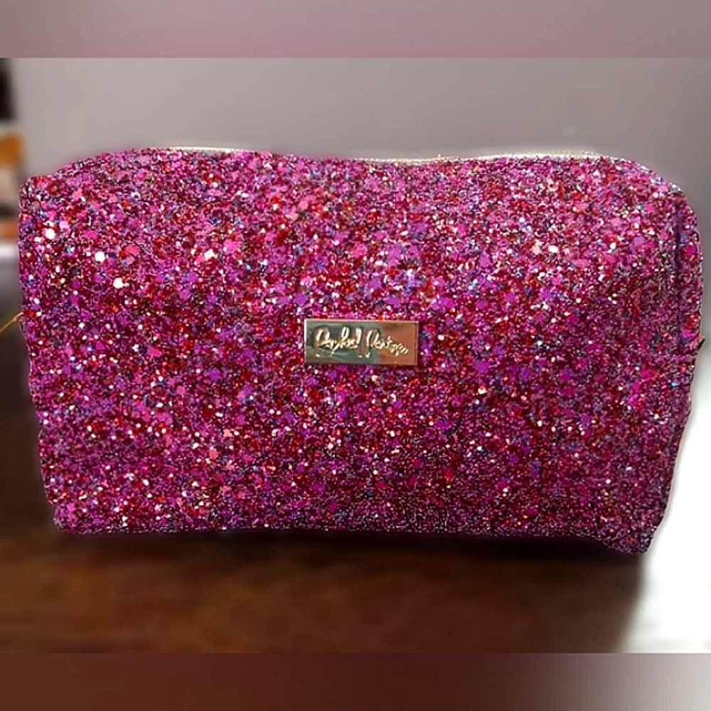 Packed Party Pink Confetti Makeup Bag